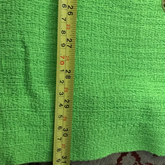 ZARA TEXTURED DRESS NEON GREEN BUTTONS XS Bloggers - Picture 14 of 16